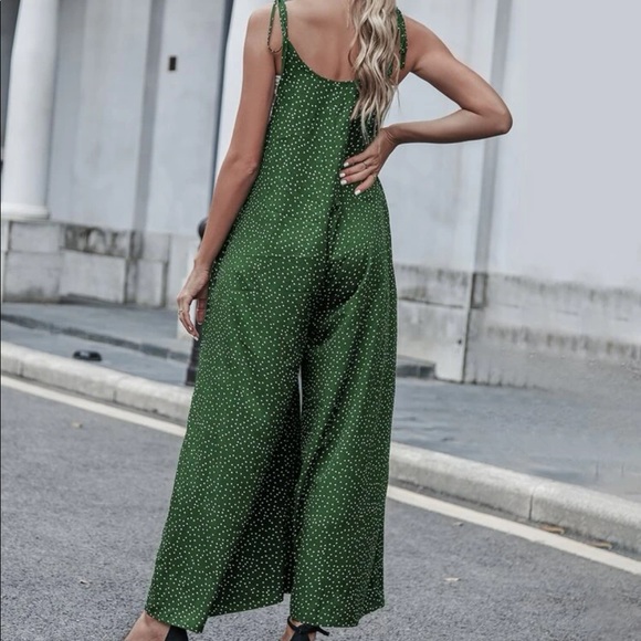 Boho polka dot knot cami jumpsuit - Picture 7 of 16